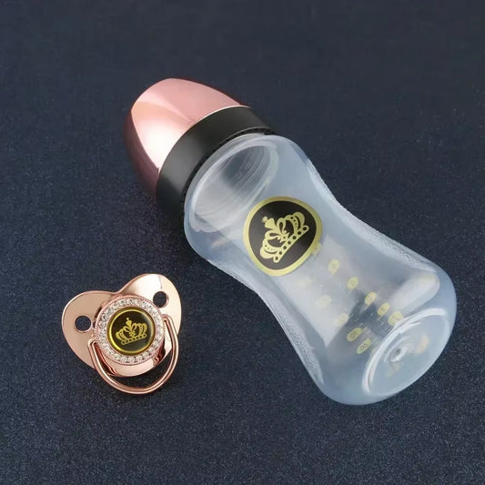 Baby Cute Cartoon Nursing Bottle Newborn Baby Milk Bottle Nursing Bottle Anti-Choke Design BPA Free 240Ml 8Oz for Newborn Baby